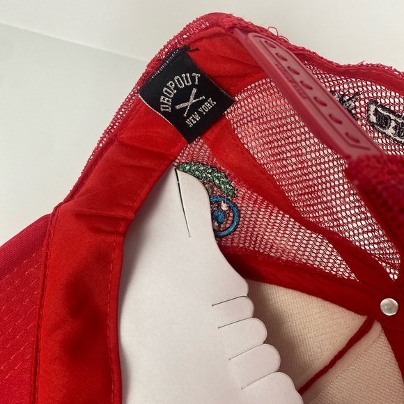 Drop Out Racing Logo Snapback Hat – Red Adjustable - Picture 3 of 7